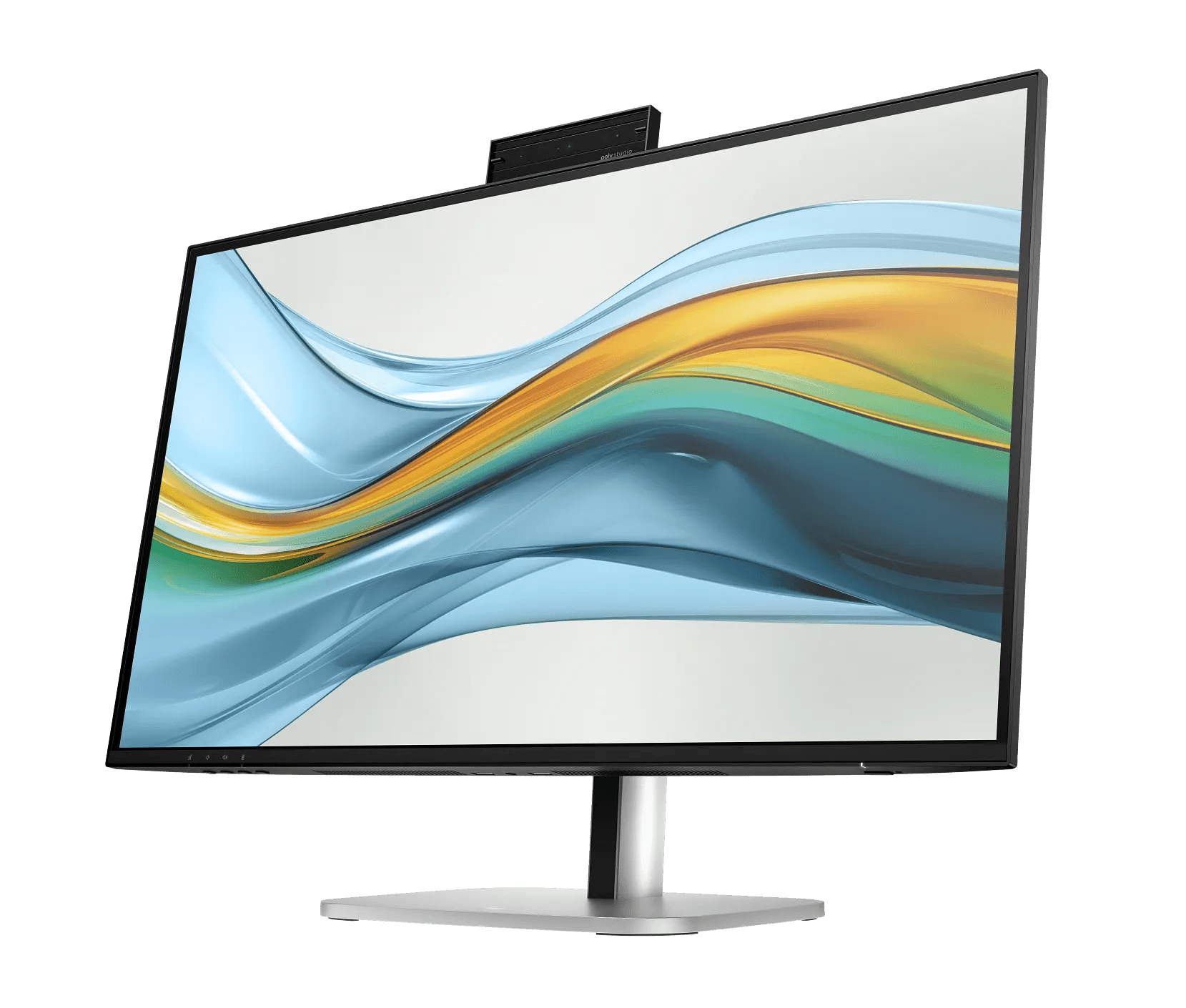 Monitor HP Series 5 Pro 527pm 9E0Y9UT vista frontal en tres cuartos con borde derecho visible
