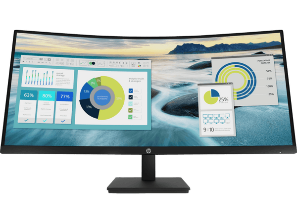 Hp Monitor LCD HP P34hc G4 34" Class WQHD Pantalla curva - 21:9 - Negro - 86.4cm (34") Viewable - Vertical Alignment (VA) - LED Retroiluminación - 3440 x 1440 - 250cd/m² - 5ms - Altavoces - HDMI - DisplayPort - Concentrador USB - SMART BUSINESS