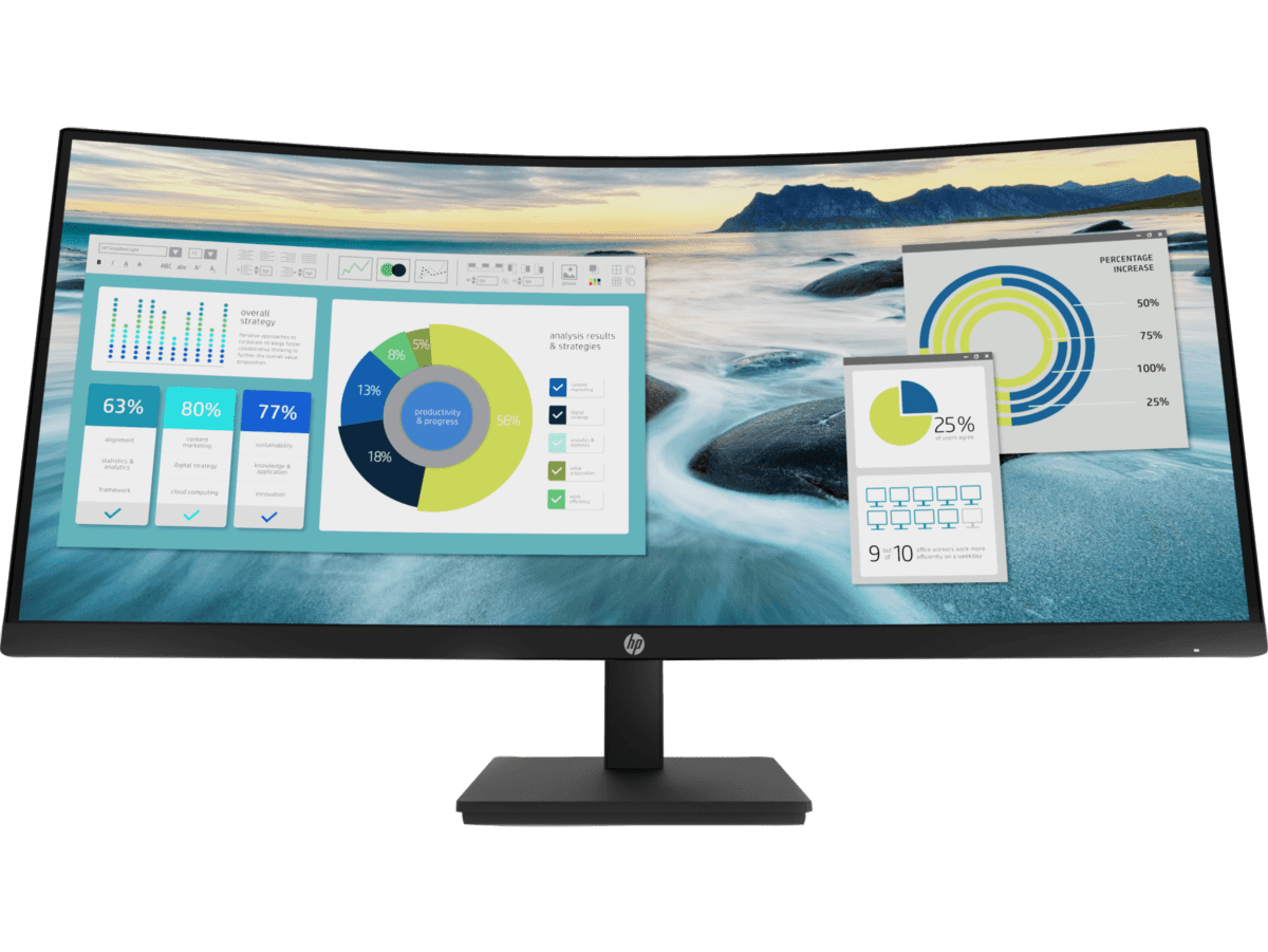 HP MONITOR LCD HP P34HC G4 34" CLASS WQHD PANTALLA CURVA - 21:9 - NEGRO - 86.4CM (34") VIEWABLE - VERTICAL ALIGNMENT (VA) - LED RETROILUMINACIÓN - 3440 X 1440 - 250CD/M² - 5MS - ALTAVOCES - HDMI - DISPLAYPORT - CONCENTRADOR USB 21Y56AA - SMART BUSINESS