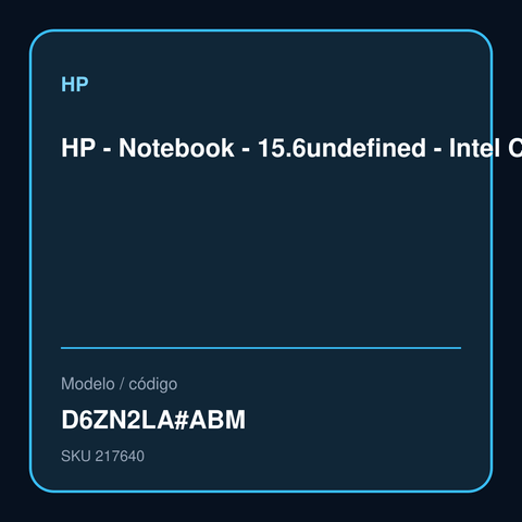 Notebook HP 15-fd1357la D6ZN2LA vista frontal