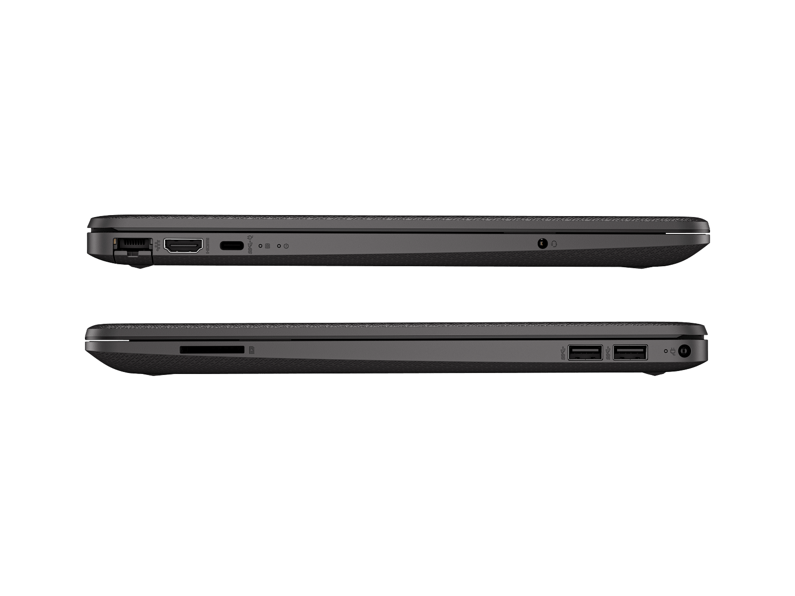 Notebook HP 250R G9 BP0J4LA perfiles izquierdo y derecho con puertos