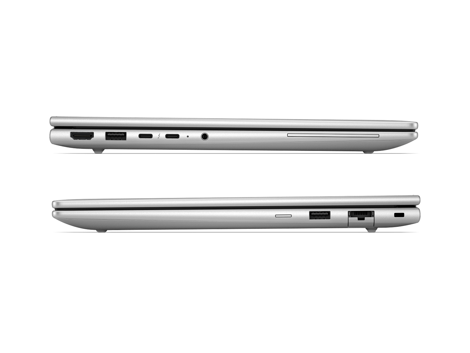 Notebook HP EliteBook 6 G2a DJ3B4AT perfiles y puertos con equipo cerrado