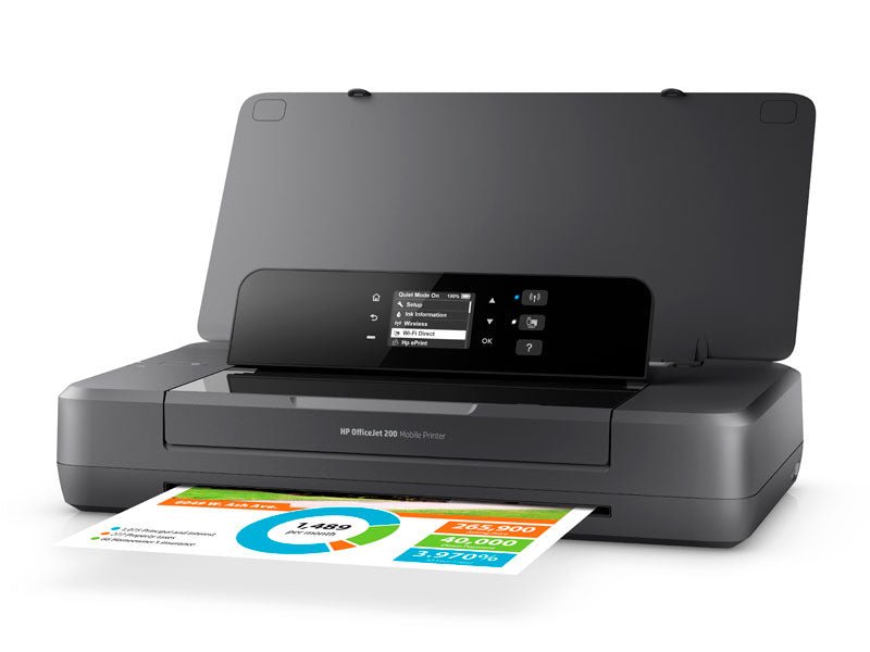 HP OfficeJet 200 Mobile – Impresora portátil color, 20 ppm monocromo, Wi‑Fi Direct, batería opcional, ideal para impresión en movimiento CZ993A - SMART BUSINESS