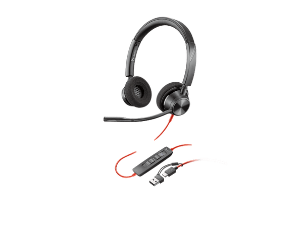 HP POLY BLACKWIRE 3320 8X220AA – AURICULARES ESTÉREO BINAURALES CON MICRÓFONO OMNIDIRECCIONAL, CONEXIÓN USB - C Y JACK 3.5 MM, CERTIFICADOS PARA MICROSOFT TEAMS 8X220AA - SMART BUSINESS