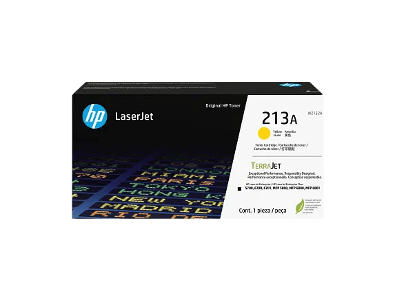 HP 213A W2132A tóner original amarillo, vista frontal