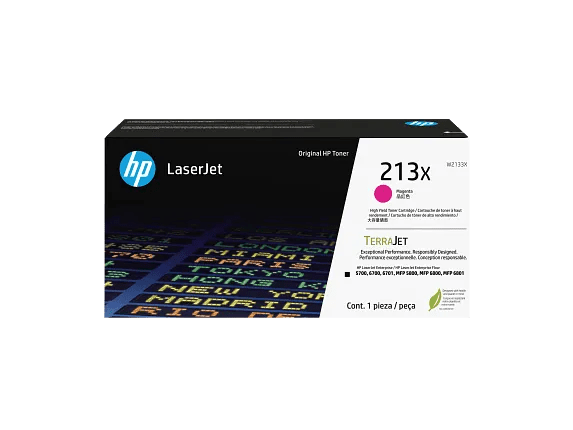 HP 213X W2133X tóner original magenta de alto rendimiento, vista frontal