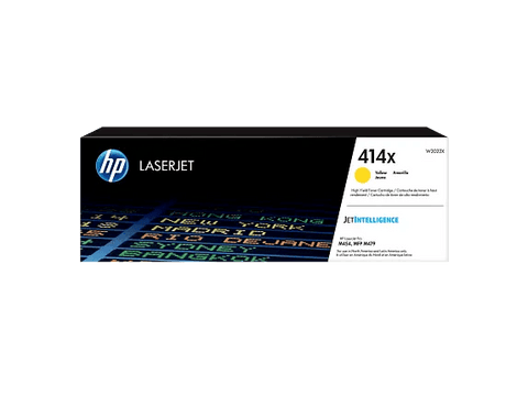 HP 414X W2022X tóner original amarillo de alto rendimiento, vista frontal