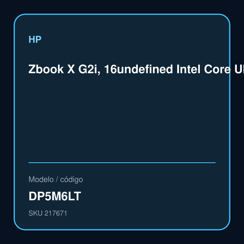 Zbook X G2i, 16" Intel Core Ultra 9 386H, 48GB (2x24GB) DDR5 5600, 1TB SSD, NVIDIA RTX PRO 2000 Blackwell 8GB,16" Win 11 Pro, 1y DP5M6LT – DP5M6LT