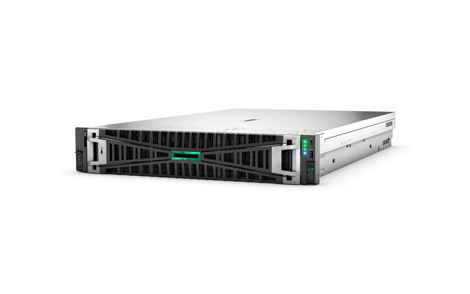 Servidor HPE ProLiant DL380 Gen12 P89235-DM5 - perspectiva frontal
