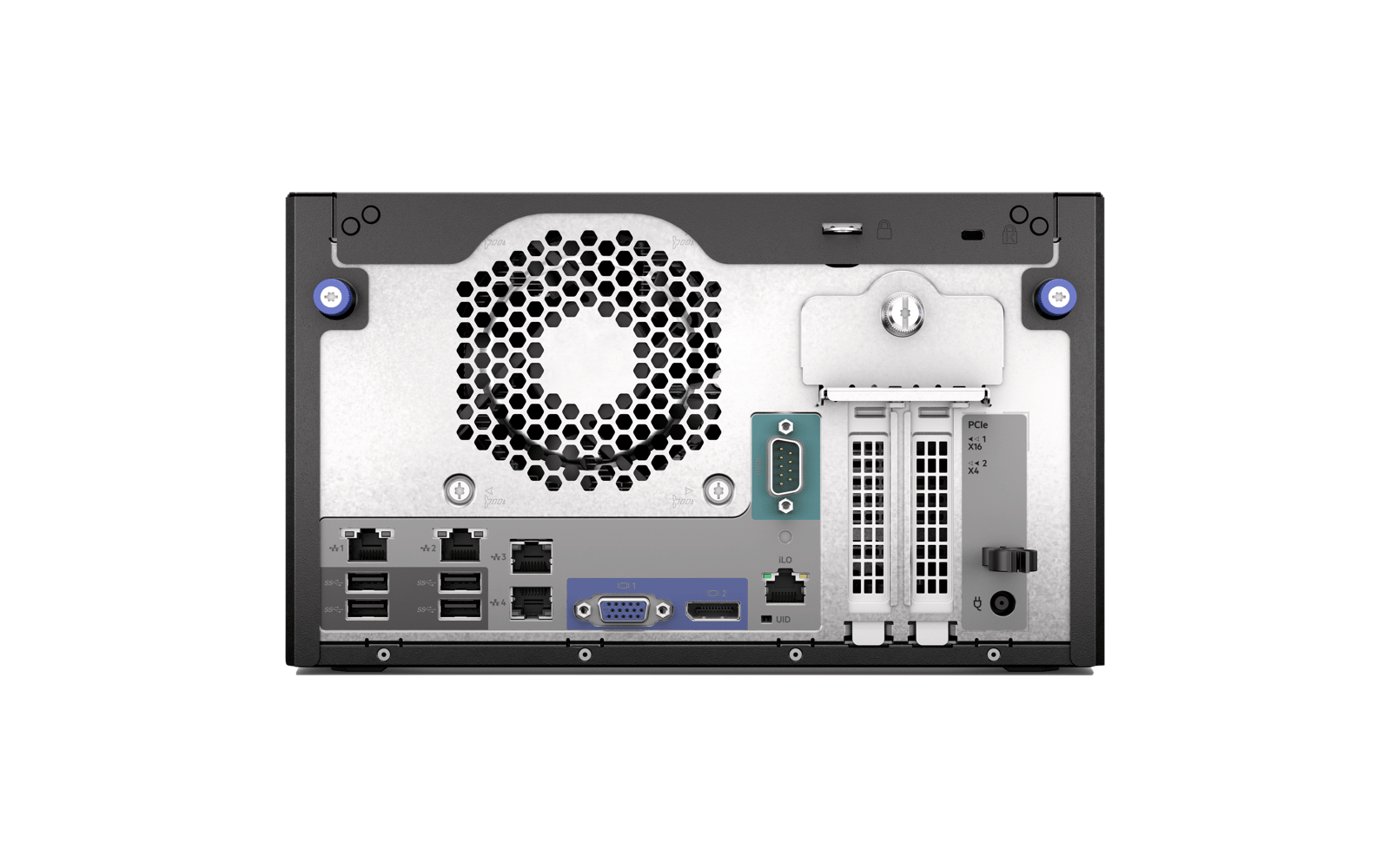 Servidor HPE ProLiant MicroServer Gen11 P86708-DM5 - conectores posteriores