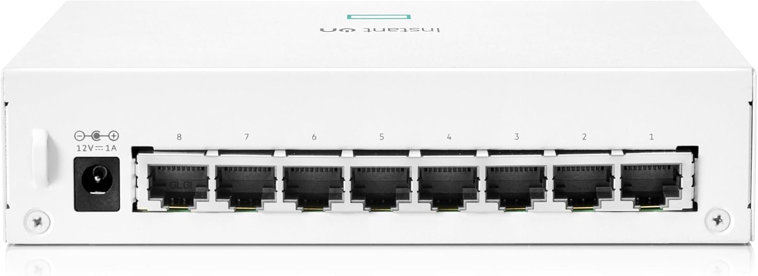 Switch HPE Aruba Networking Instant On 1430 5G - 5 Puertos Gigabit Ethernet - No Administrado (Plug - and - Play) - Capa 2 - Diseño Compacto y Silencioso - R8R44A de HPE | first_variant_option_1 — Envío inmediato