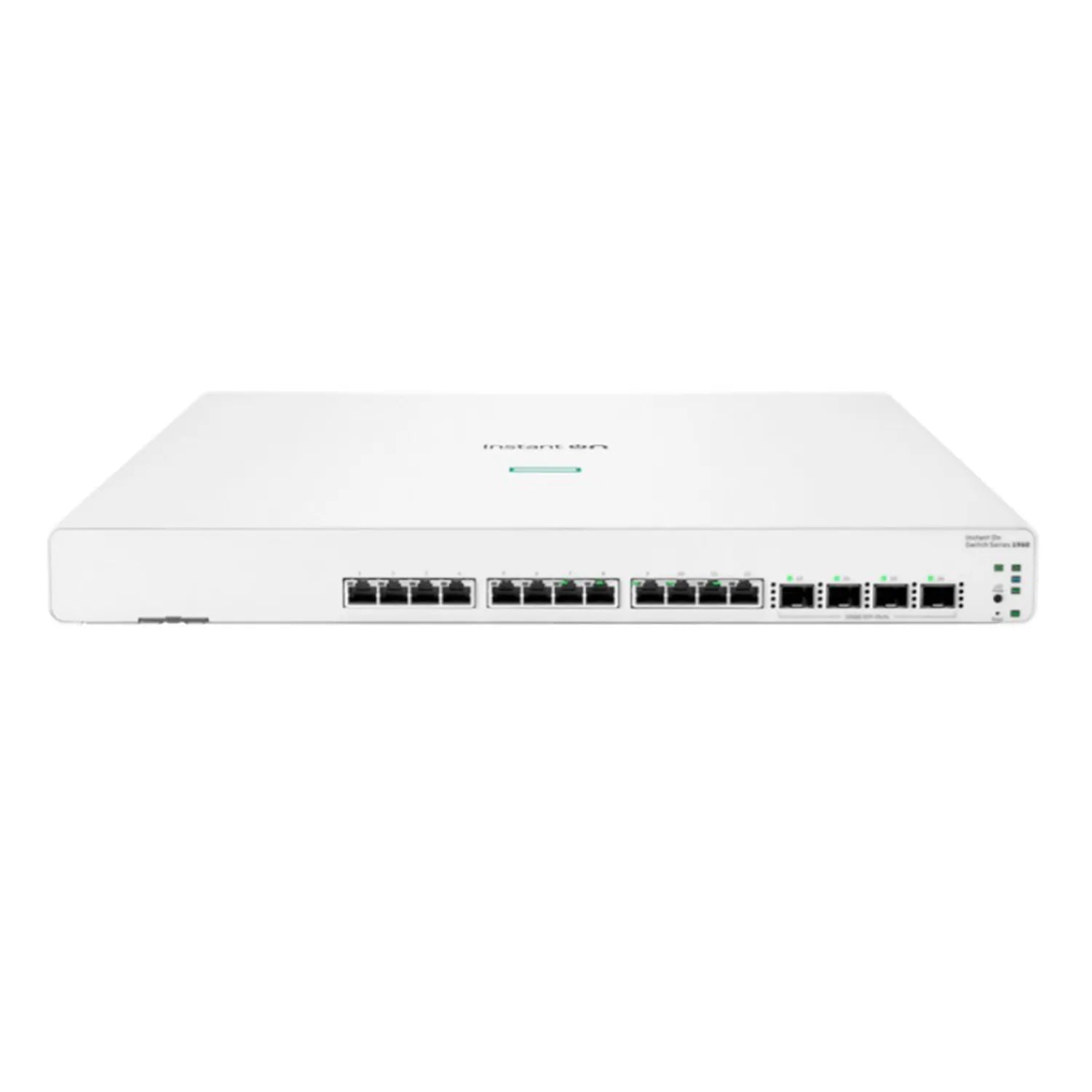 Switch HPE Aruba Networking Instant On 1960 12XGT 4SFP+ - Gestionado Inteligente - 12 Puertos 10G Base - T + 4 Puertos 10G SFP+ - Apilable (Stackable) - Montaje en Rack - JL805A de HPE | first_variant_option_1 — Envío inmediato