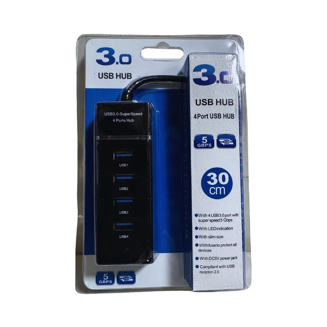 HUB USB 4 PUERTOS 3.0 CABLE 30CM - SMART BUSINESS