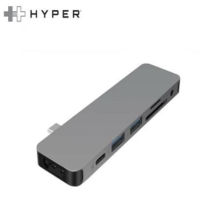 Hub USB-C Hyper 7 In 1 HDMI/USB-A 3.0/Card Reader/USB-C Power Delivery 60W - SMART BUSINESS