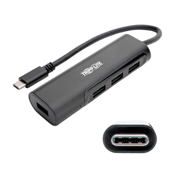 HUB USB TYPE - C, PORTÁTIL TRIPP - LITE U460 - 004 - 4AB, 4 PUERTOS USB 3.1, THUNDERBOLT, 5 GBPS. U460-004-4AB - SMART BUSINESS