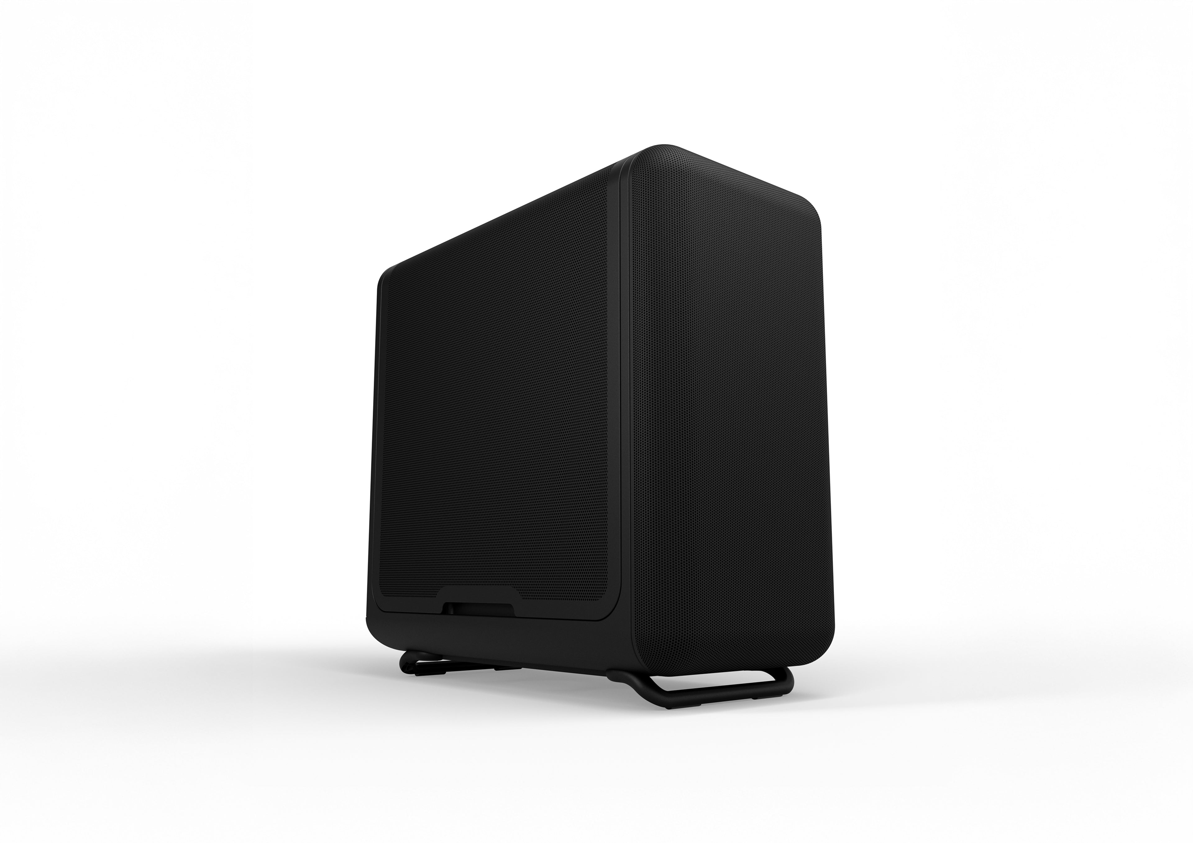 Gabinete HYTE X50 Air Pitch Black Mid Tower ATX - Paneles de Micromalla - Soporte E-ATX y GPU 430mm - CS-HYTE-X50A-BB vista principal