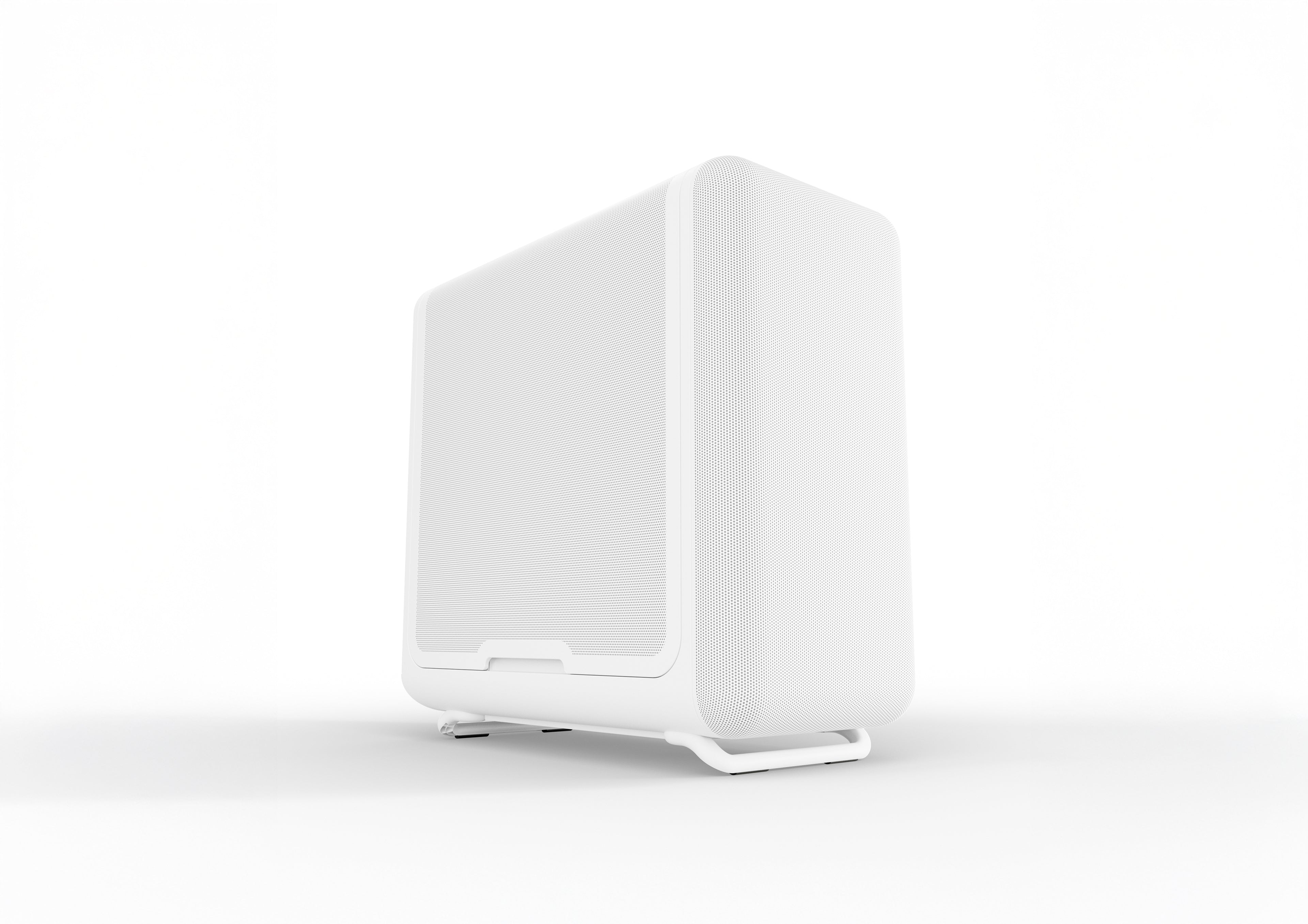 Gabinete HYTE X50 Air Snow White Mid Tower ATX - Paneles de Micromalla - Soporte E-ATX y GPU 430mm - CS-HYTE-X50A-WW vista principal