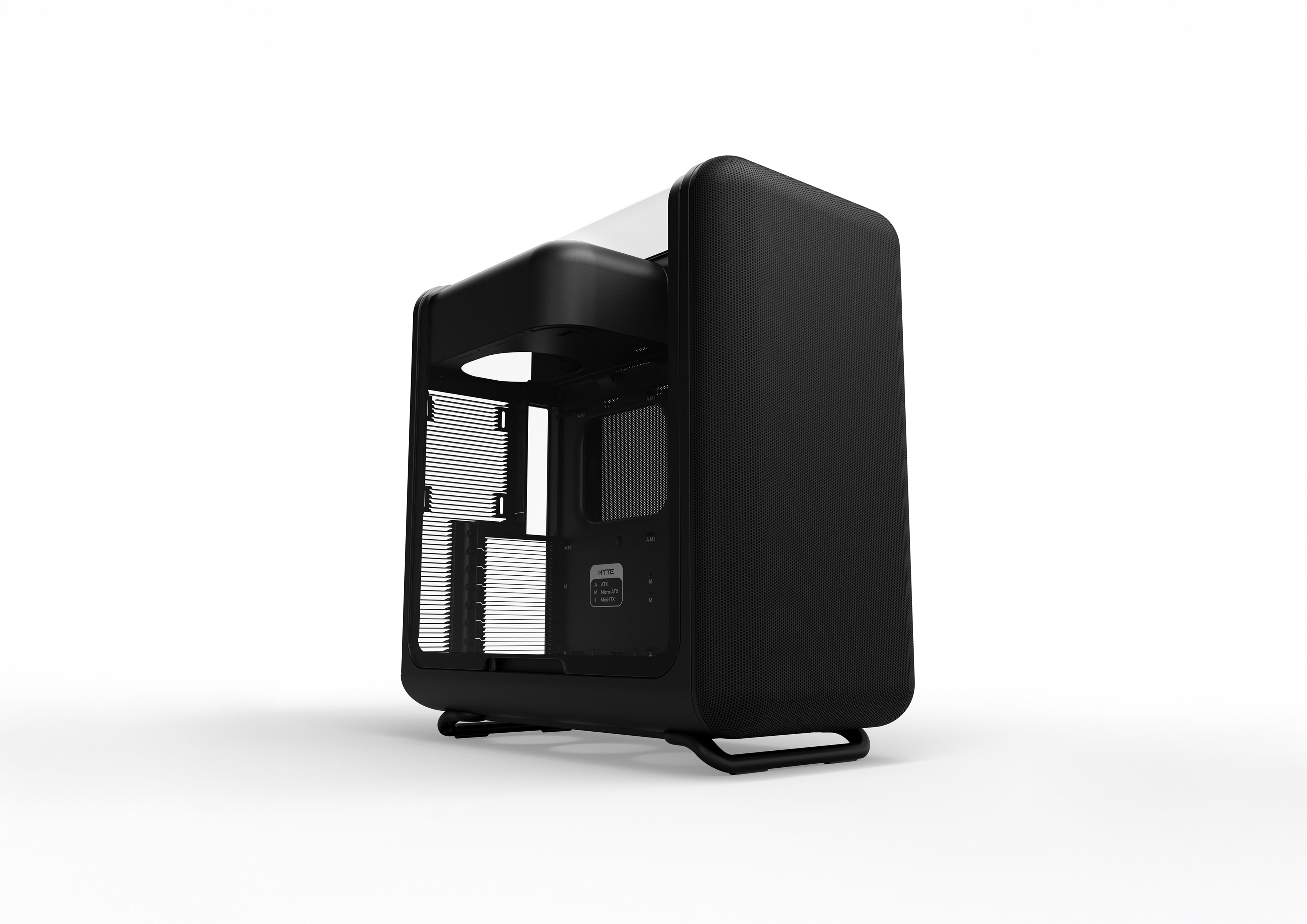 Gabinete HYTE X50 Pitch Black Mid Tower ATX - Vidrio Acústico 4mm - Soporte E-ATX y GPU 430mm - CS-HYTE-X50G-BB vista principal