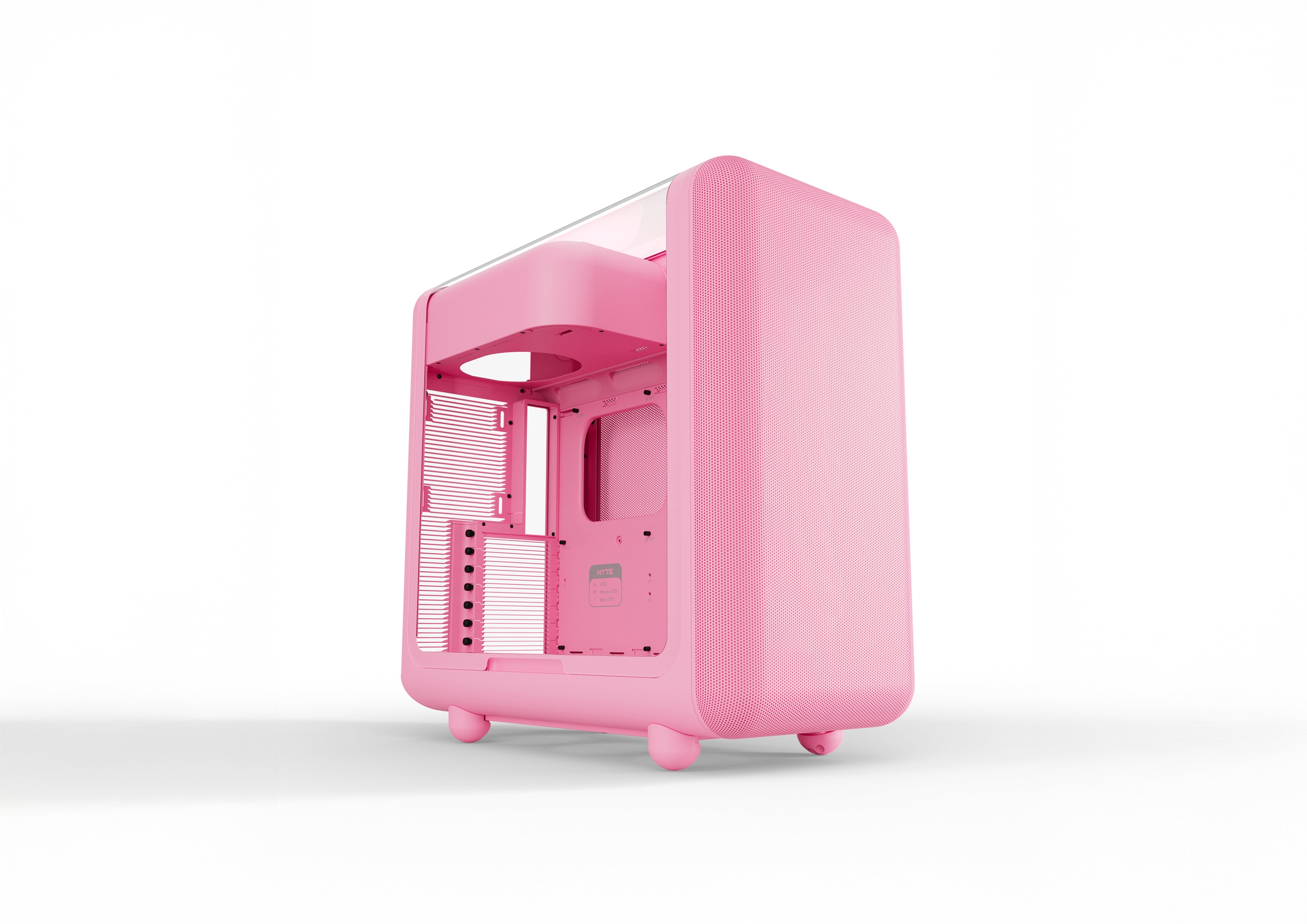 Gabinete HYTE X50 Strawberry Milk Mid Tower ATX - Vidrio Acústico 4mm - Soporte E-ATX y GPU 430mm - CS-HYTE-X50G-SM vista principal