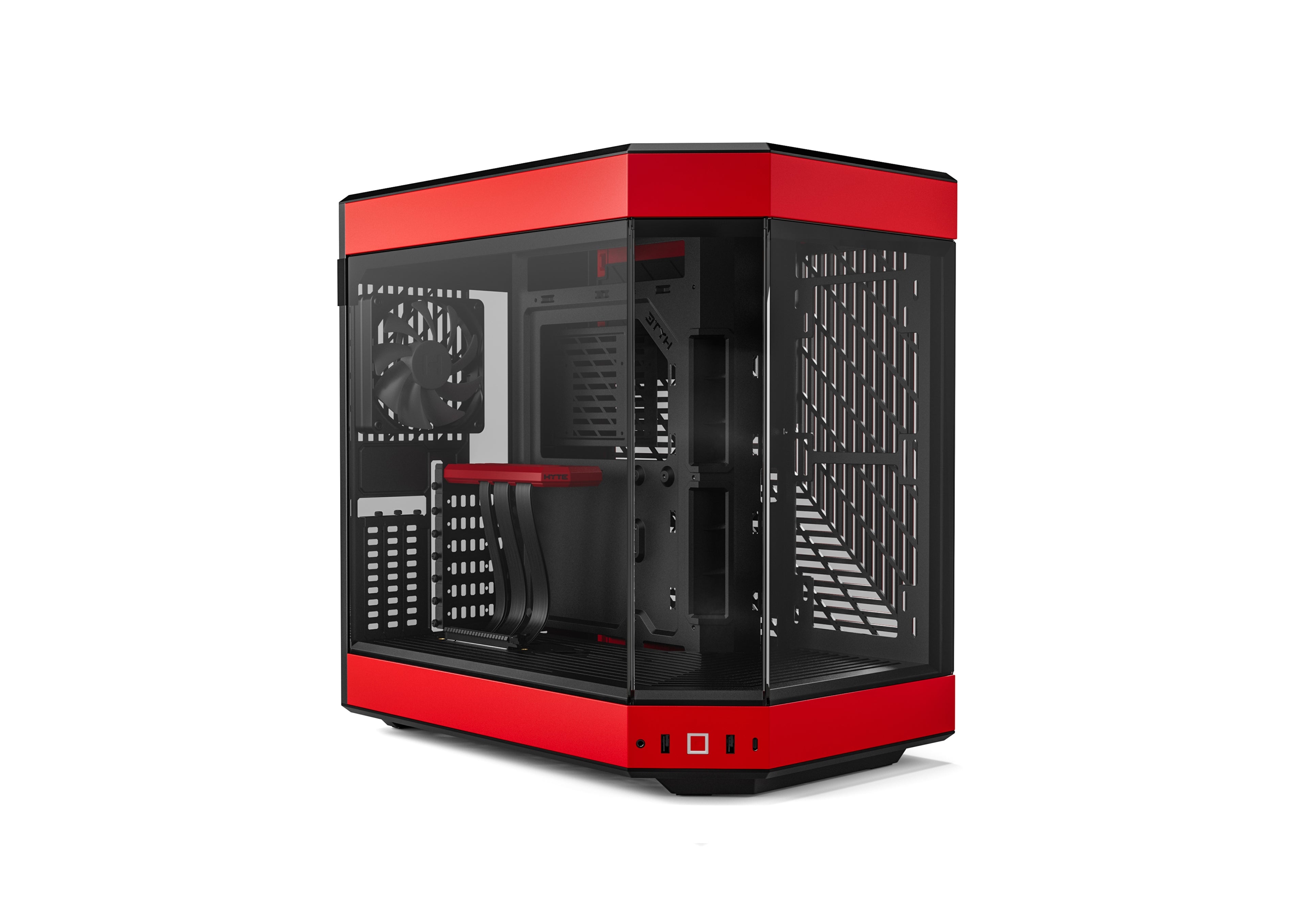 Gabinete HYTE Y60 Black Cherry Mid Tower ATX - Vidrio Panorámico - Riser PCIe 4.0 - GPU 375mm - CS-HYTE-Y60-BR vista principal