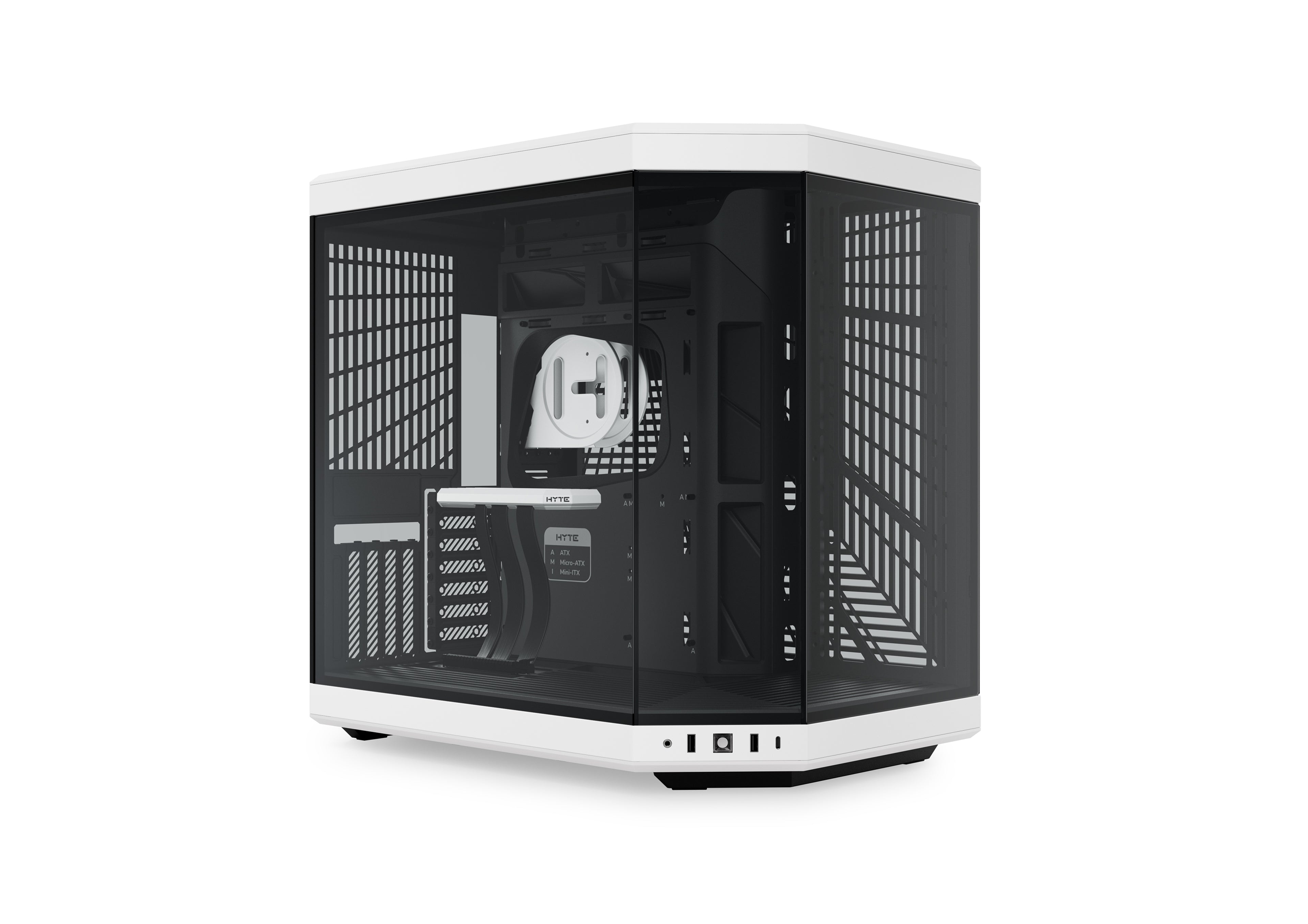Gabinete HYTE Y70 Panda Mid Tower ATX - Doble Cámara - Riser PCIe 4.0 - GPU 422mm - CS-HYTE-Y70-BW vista principal
