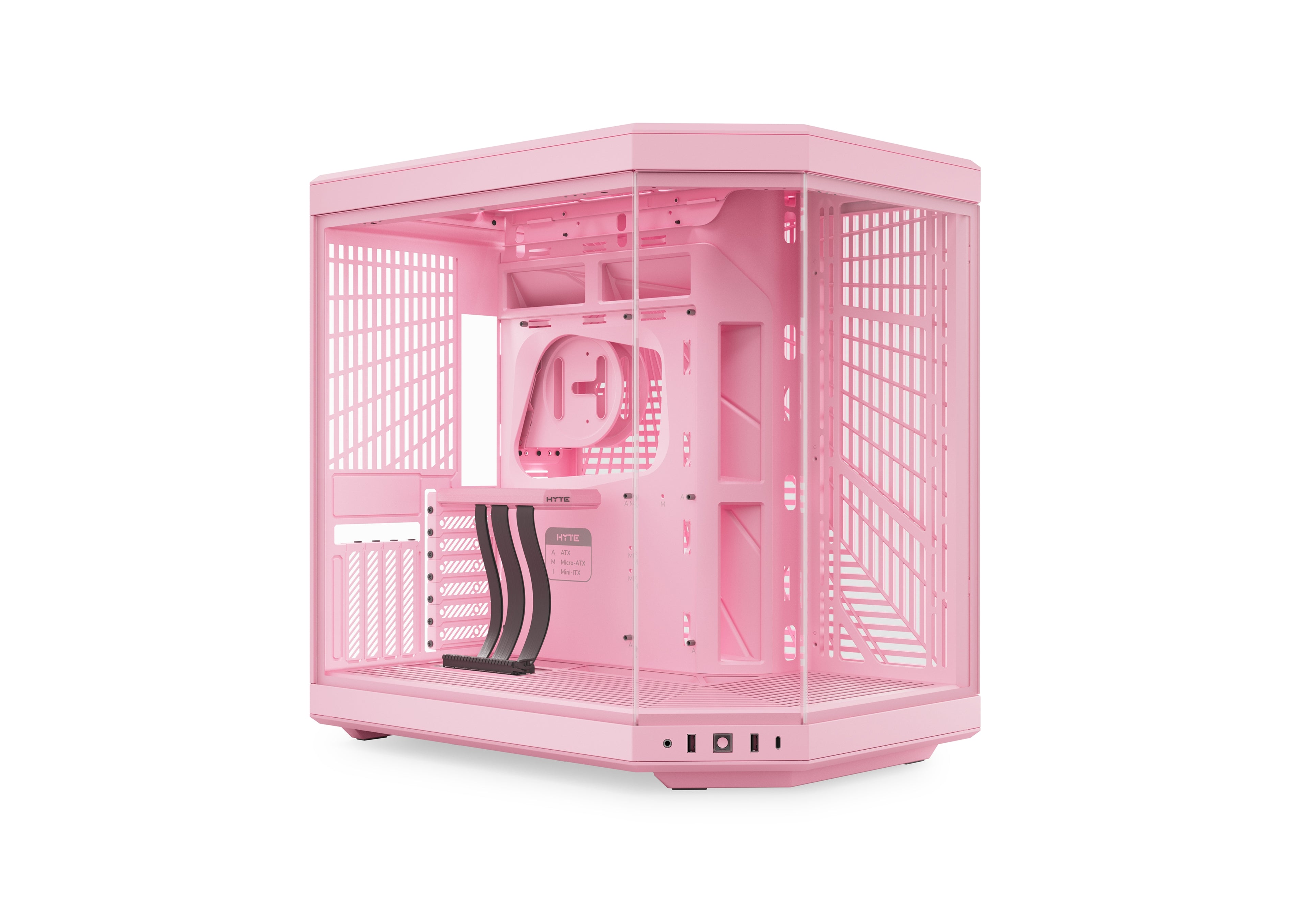 Gabinete HYTE Y70 Strawberry Milk Mid Tower ATX - Doble Cámara - Riser PCIe 4.0 - GPU 422mm - CS-HYTE-Y70-SM vista principal