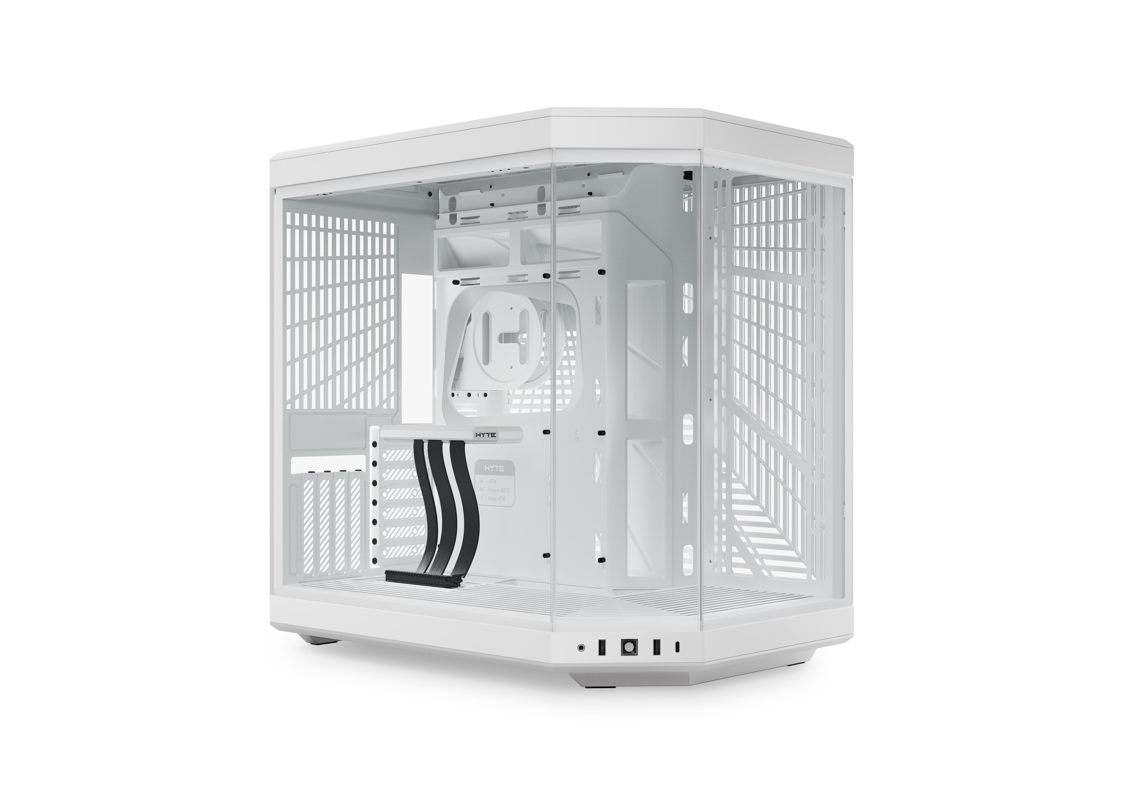 Gabinete HYTE Y70 Snow White Mid Tower ATX - Doble Cámara - Riser PCIe 4.0 - GPU 422mm - CS-HYTE-Y70-WW vista principal