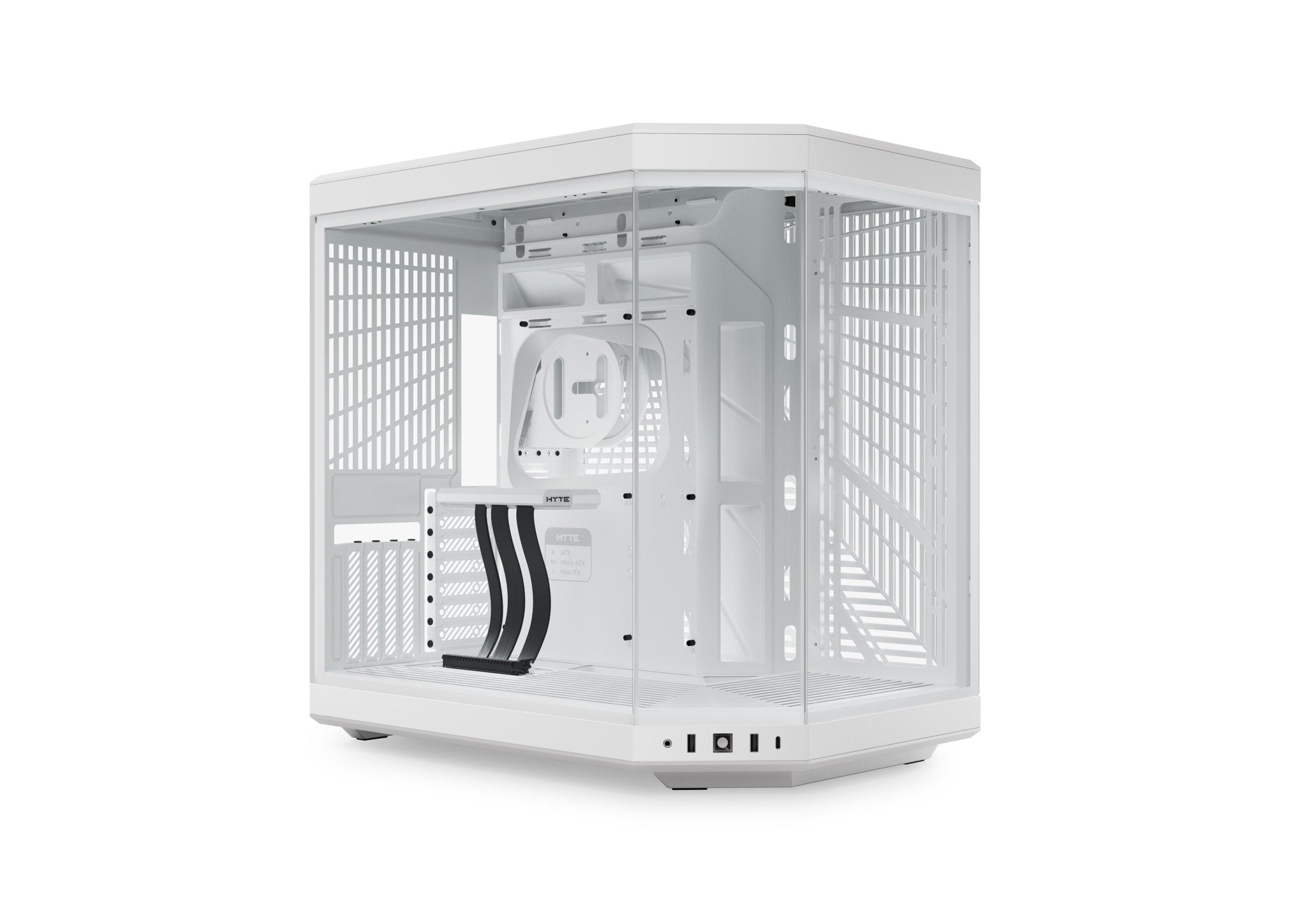 Gabinete HYTE Y70 Snow White Mid Tower ATX - Doble Cámara - Riser PCIe 4.0 - GPU 422mm - CS-HYTE-Y70-WW vista principal