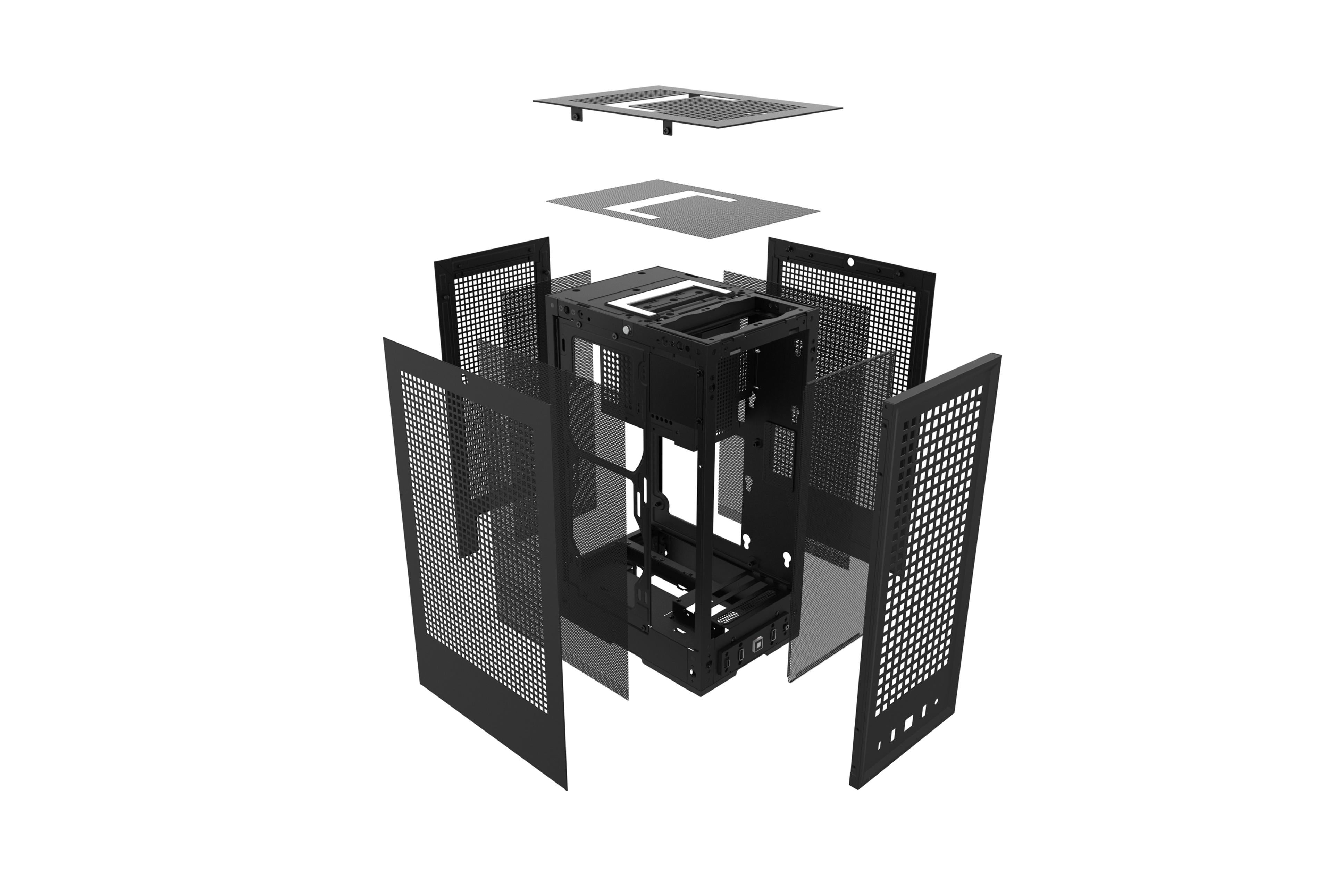 HYTE Revolt 3 gabinete CS-HYTE-REVOLT3-B vista de paneles y estructura