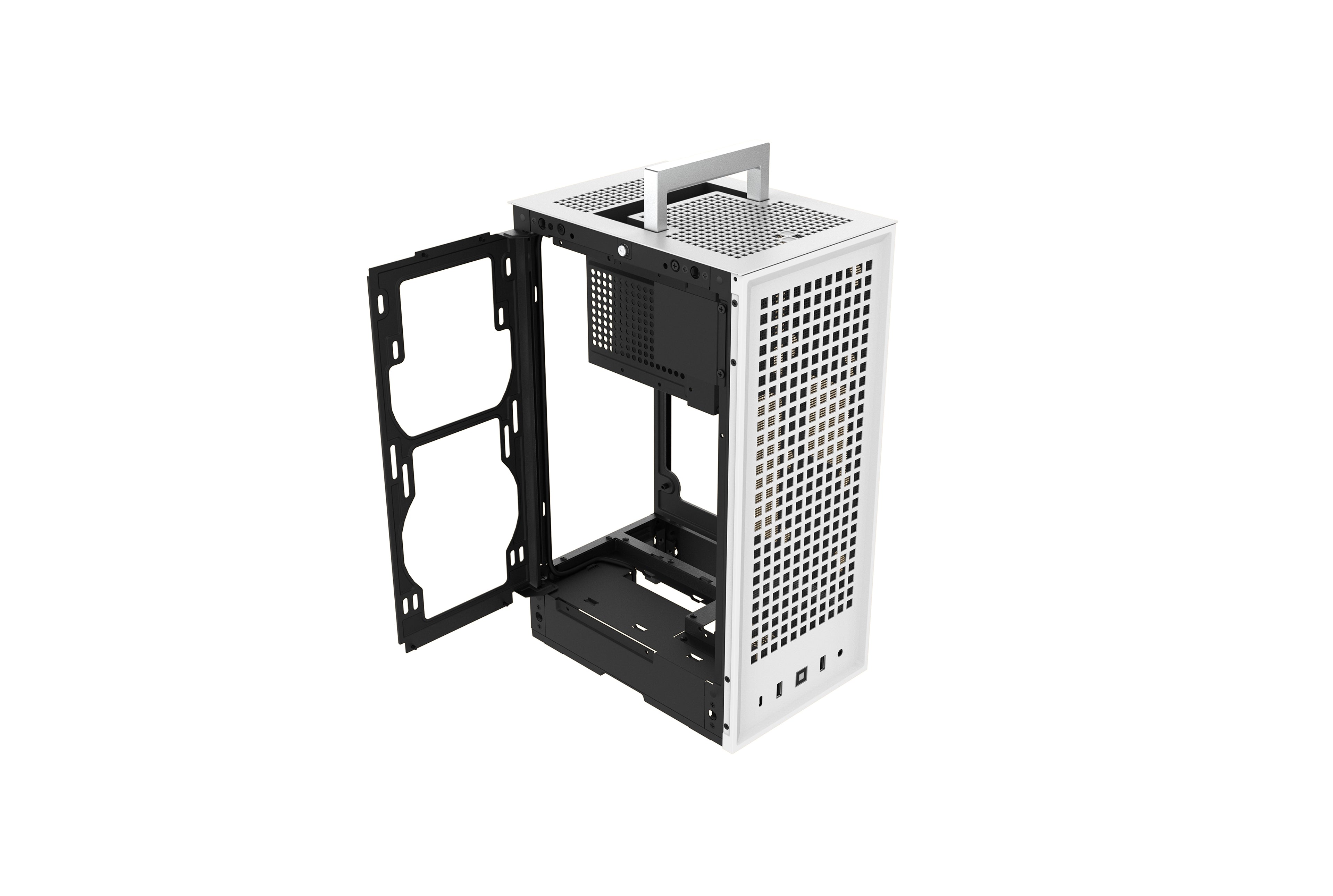 HYTE Revolt 3 gabinete CS-HYTE-REVOLT3-W vista de paneles y estructura