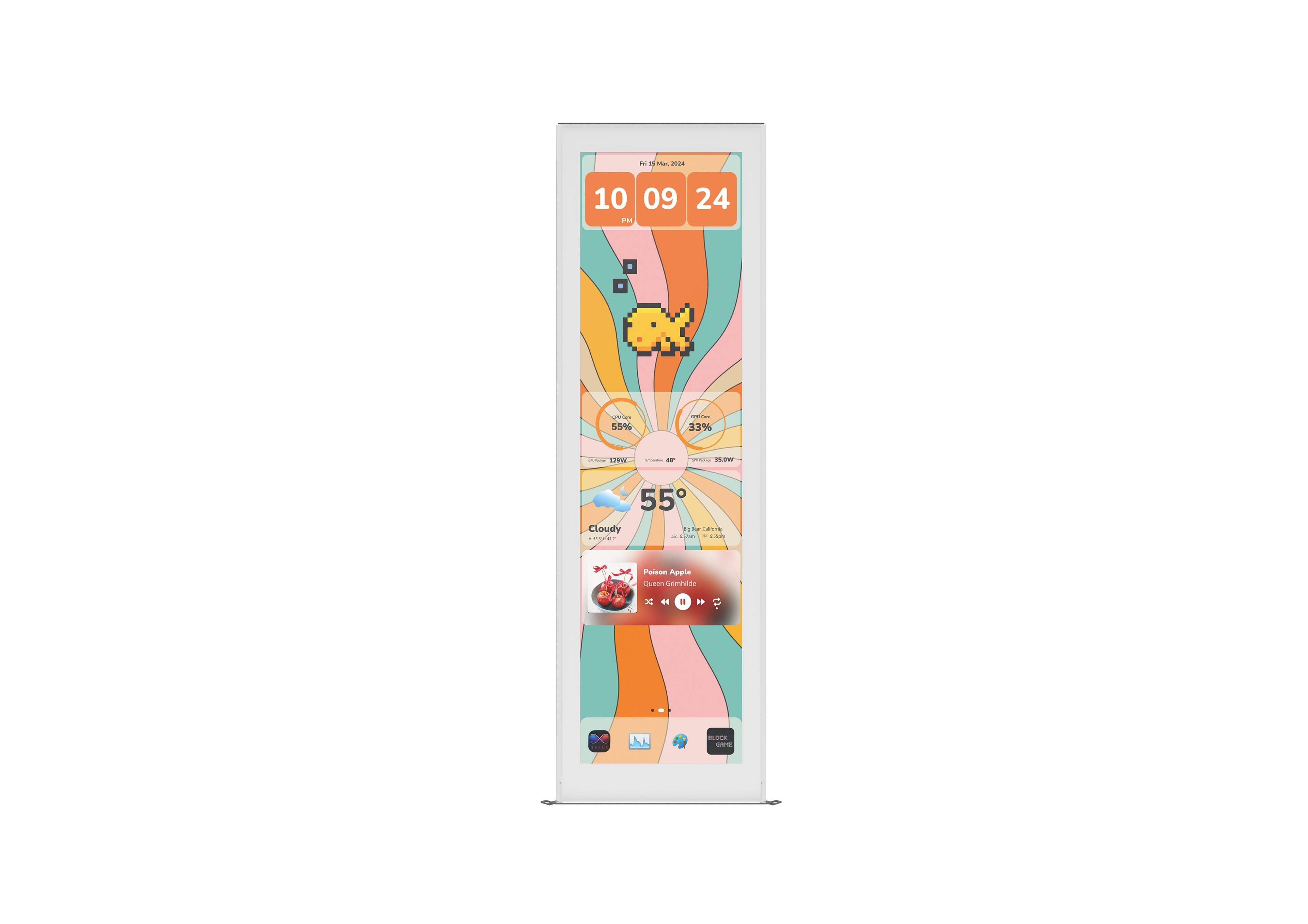 HYTE Y70 Touch Infinite Display Upgrade Snow White ACC-HYTE-LK-Y7TTI-WW, vista principal