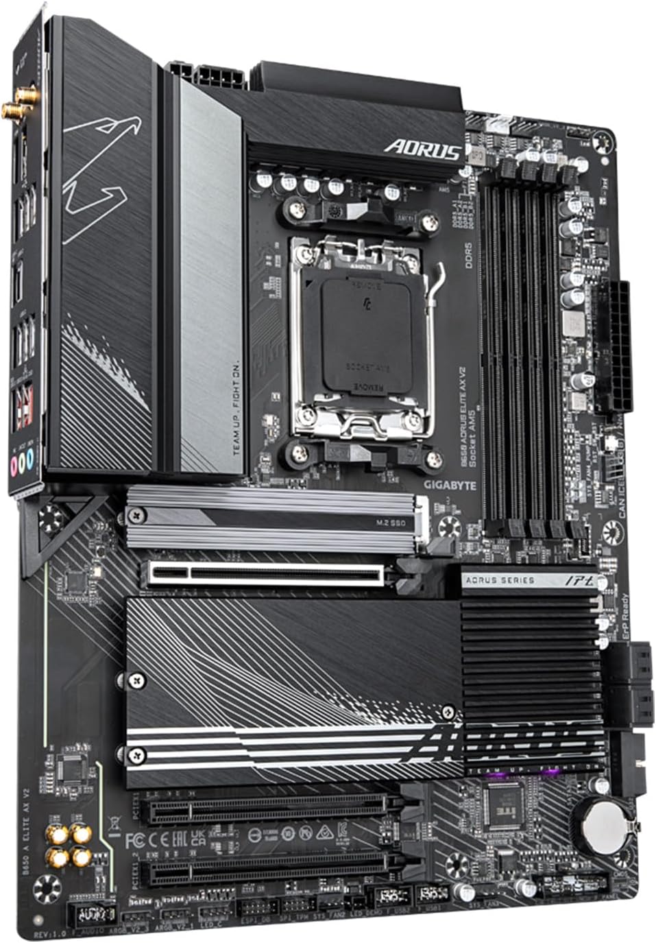 IGABYTE B650 AORUS ELITE AX V2 (AM5/ LGA 1718/ AMD/ B650/ ATX/ 5 AÑOS DE GARANTÍA/DDR5/ TRIPLE M.2/ PCIE 5.0/ USB 3.2 GEN2X2 TIPO - C/WIFI 6E/LAN DE 2.5GBE/Q - FLASH PLUS/EZ - LATCH/PLACA BASE) B650 A ELITE AX V2 - SMART BUSINESS