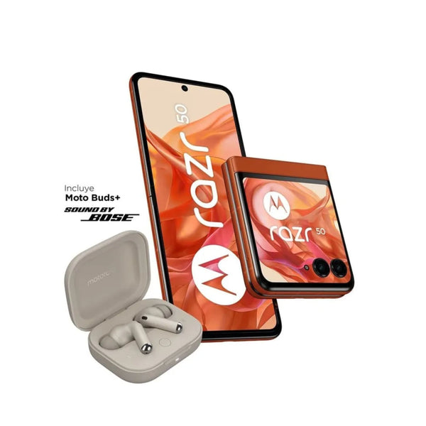 SMARTPHONE MOTOROLA RAZR 50 12+512 ORANGE: DISEÑO PLEGABLE, POTENTE RENDIMIENTO Y ELEGANTE ESTILO PARA LOS AMANTES DE LA TECNOLOGÍA MODERNA.