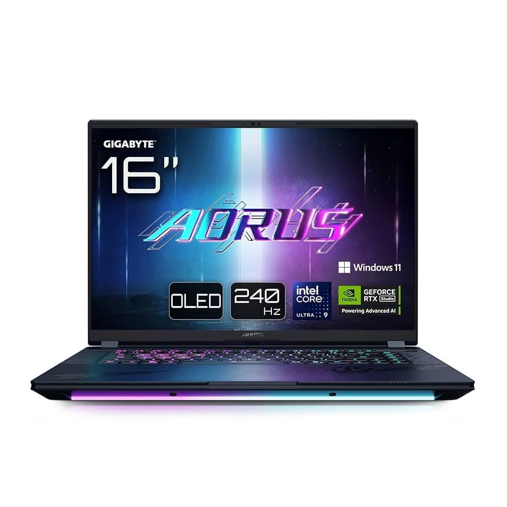 LAPTOP GAMER AORUS ELITE 16" QHD+ 240HZ, INTEL CORE I9 14VA GEN, 32GB RAM, 1TB SSD, RTX 4070 8GB, WINDOWS 11 - NEGRA
