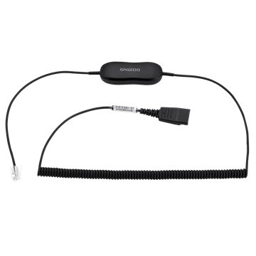 JABRA 88011-102 CABLE GN1218 AC ATTENUATION 2 M – CONECTOR QD A RJ11, CONTROL DE VOLUMEN Y COMPATIBILIDAD CON TELÉFONOS DE ESCRITORIO