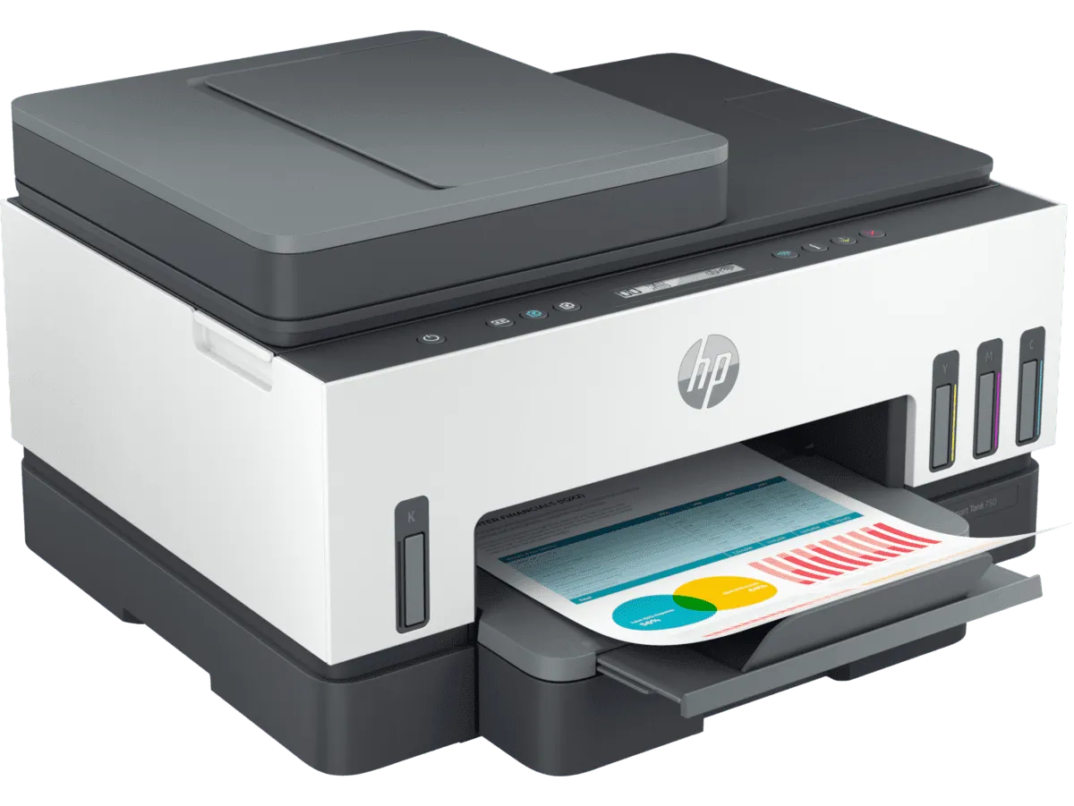 Impresora Hp Multifuncional Smart Tank 750, Imprime Copia Scanea Inalambrica, Duplex, Rj45 (6Uu47A#Abm) - SMART BUSINESS