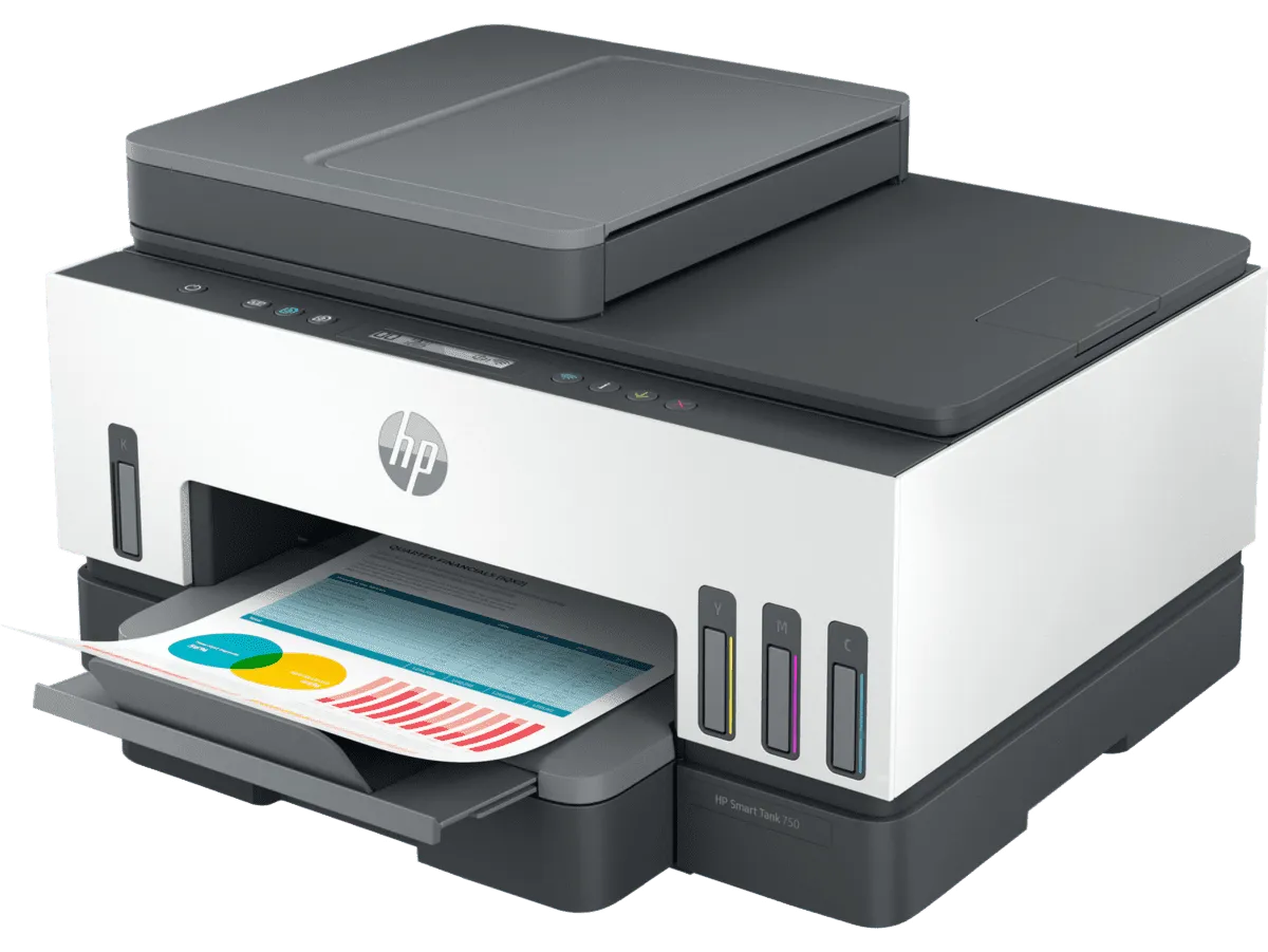 Impresora Hp Multifuncional Smart Tank 750, Imprime Copia Scanea Inalambrica, Duplex, Rj45 (6Uu47A#Abm) - SMART BUSINESS