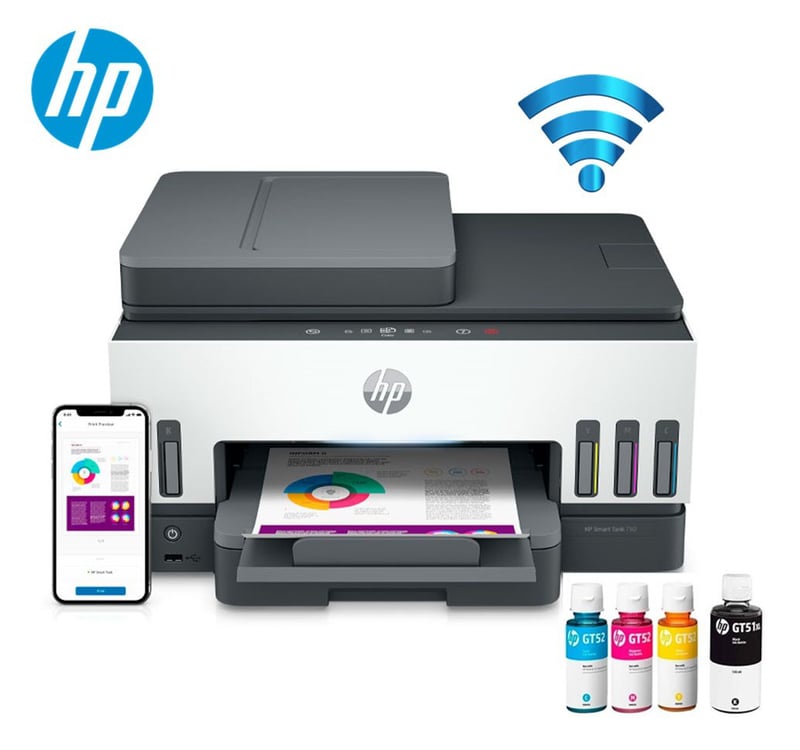 IMPRESORA HP SMART TANK 790: EFICIENTE, ECONÓMICA Y CON TANQUE DE TINTA RECARGABLE PARA IMPRESIÓN DE ALTA CALIDAD EN CASA Y OFICINA. 4WF66A - SMART BUSINESS