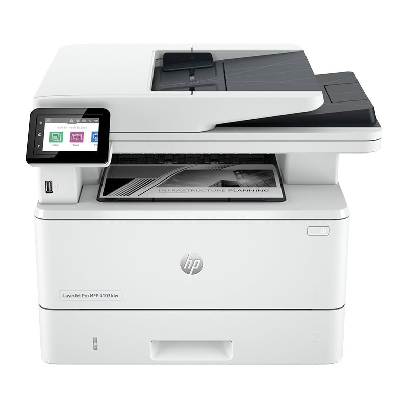 IMPRESORA MULTIFUNCIÓN HP LASERJET PRO 4103FDW MONOCROMO INALÁMBRICA - COPIADORA, FAX, ESCÁNER, DÚPLEX AUTOMÁTICO, 1200 X 1200 DPI, IDEAL PARA OFICINA 2Z629A - SMART BUSINESS