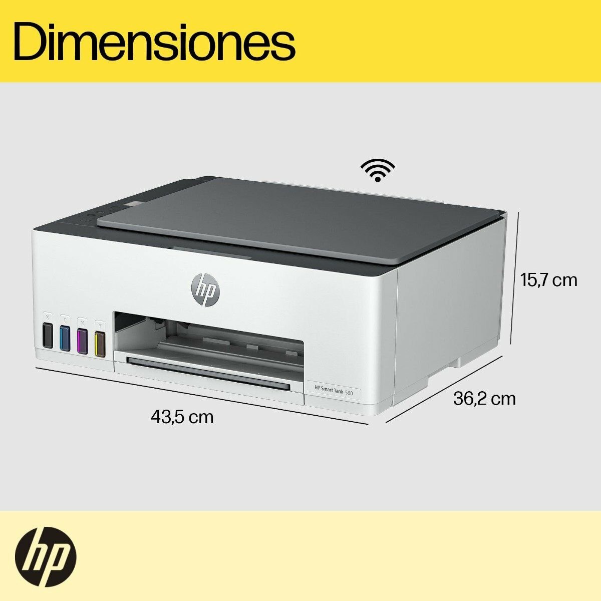 Impresora Multifuncional HP Smart Tank 580 Tinta Continua, Color, Wi - Fi, Smart App, Escaner (1F3Y2A) 1F3Y2AABM - SMART BUSINESS