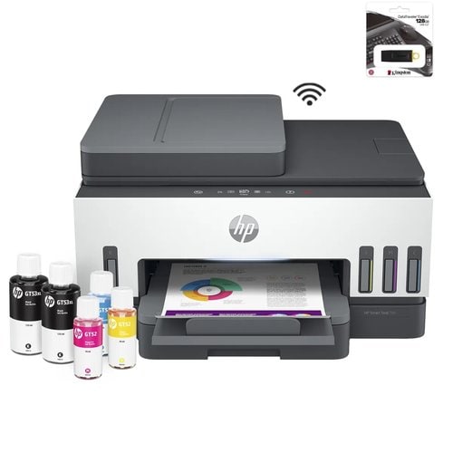 IMPRESORA MULTIFUNCIONAL HP SMART TANK 790 CONECTIVIDAD INALÁMBRICA + ALMACENAMIENTO USB 128GB 4WF66AAKY_DTX/128GB - SMART BUSINESS
