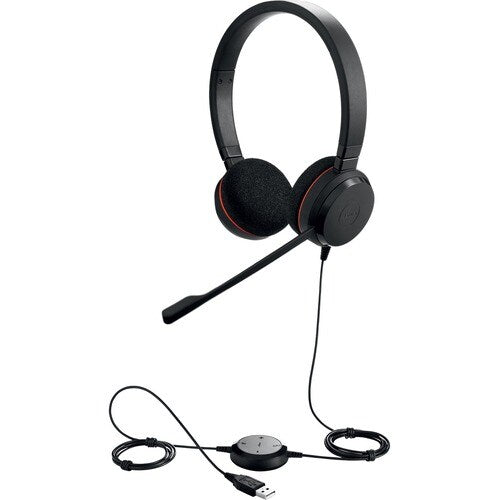 Jabra Audífonos Evolve 20 MS Stereo, Alámbrico, USB-A, Negro - SMART BUSINESS