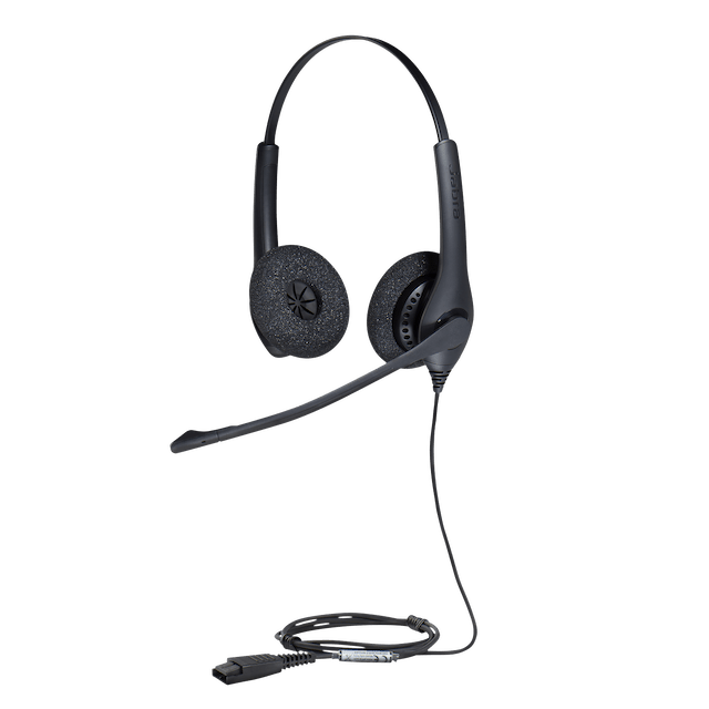 Jabra BIZ 1500 Duo QD, Audífonos Supraaurales, Alámbricos, Negro – Conexión QD para Comunicación Clara y Confortable 1519-0157 - SMART BUSINESS
