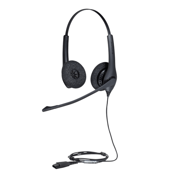Jabra BIZ 1500 Duo QD, Audífonos Supraaurales, Alámbricos, Negro – Conexión QD para Comunicación Clara y Confortable 1519-0157 - SMART BUSINESS