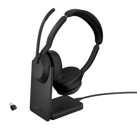 Jabra Evolve2 55 – Headset inalámbrico Bluetooth 5.2 con ANC, micrófonos duales, 18 h batería, carga rápida y Teams 25599-999-989 - SMART BUSINESS