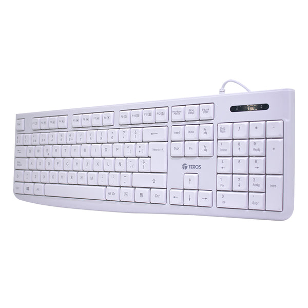 TECLADO ESTÁNDAR TE-4069S, MULTIMEDIA, USB 2.0, ESPAÑOL, COLOR BLANCO