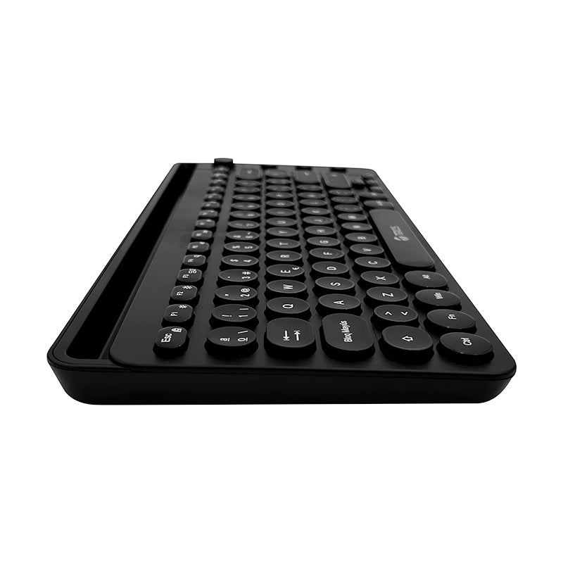 TECLADO INALÁMBRICO TEROS TE-4064, 2.4 GHZ, BLUETOOTH 3.0, BLUETOOTH 5.2, 80 TECLAS, NEGRO