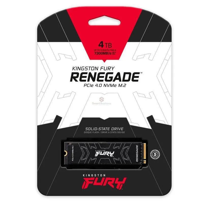 Unidad De Almacenamiento Ssd M.2 Pcie Kingston Fury 4Tb Nvme Renegade | 2280 (Sfyrdk/4000G) 7300Mb/S | C/Discipador - SMART BUSINESS