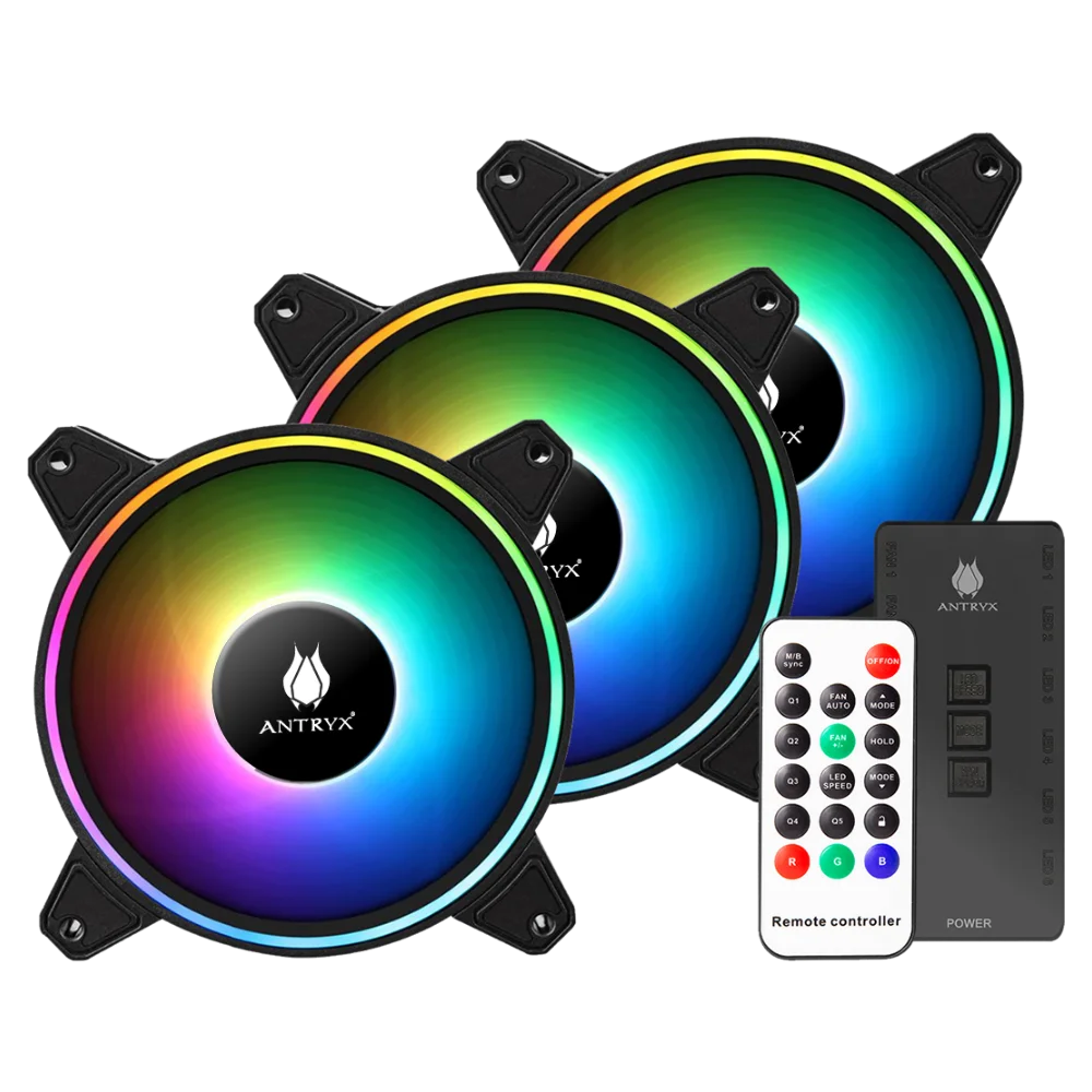 KIT ARGB ANTRYX SPECTRUM 310 NEGRO, 120MM X 3, C/ CONTROLADOR (P.N.: AAK-SP310) - SMART BUSINESS