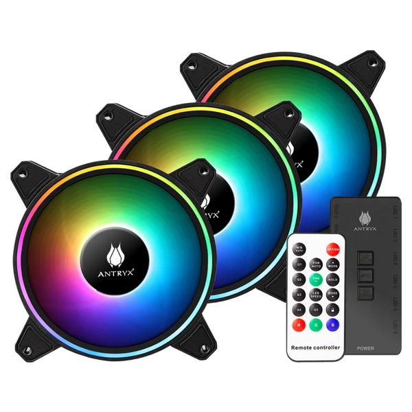 KIT ARGB ANTRYX SPECTRUM 310 NEGRO, 120MM X 3, C/ CONTROLADOR (P.N.: AAK-SP310) - SMART BUSINESS